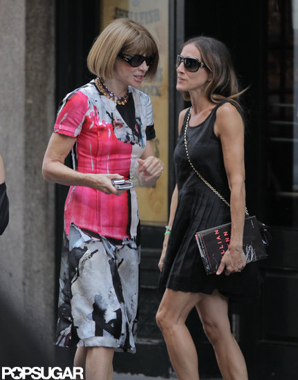 Sarah Jessica Parker and Anna Wintour met up for lunch in NYC.
Sarah Jessica Parker and Anna Wintour met up for lunch in NYC.