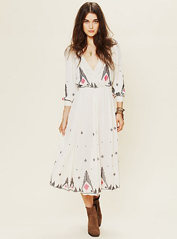 The longer sleeves on this sweet lace-embellished maxi will protect your arms from too much sun exposure and, conversely, flash thunderstorms.
FP New Romantics Splendor in the Grass Embroidered Dress ($228)
The longer sleeves on this sweet lace-embellished maxi will protect your arms from too much sun exposure and, conversely, flash thunderstorms.
FP New Romantics Splendor in the Grass Embroidered Dress ($228)