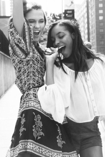 Karlie Kloss and Jourdan Dunn