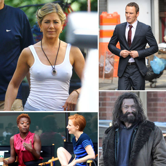 Jennifer Aniston, Hugh Jackman, Michael Fassbender, and More Stars on Set Jennifer Aniston, Hugh Jackman, Michael Fassbender, and More Stars on Set