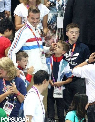 David, Cruz, Romeo, and Brooklyn Beckham watched the action at the Olympic Aquatics Centre in London over the Summer.
David, Cruz, Romeo, and Brooklyn Beckham watched the action at the Olympic Aquatics Centre in London over the Summer.