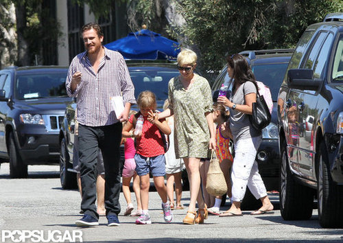 Michelle Williams and Jason Segel held hands with Matilda on her way to gymnastics in LA.
Michelle Williams and Jason Segel held hands with Matilda on her way to gymnastics in LA.