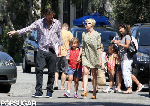 Michelle Williams and Jason Segel looked after Matilda together in LA.
Michelle Williams and Jason Segel looked after Matilda together in LA.