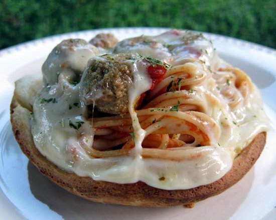 Spaghetti and Meatball Potpies
