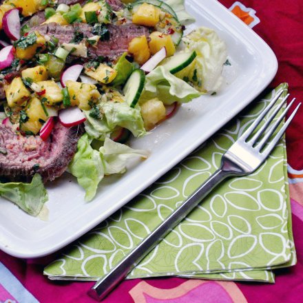 Summer of Salads: Grilled Steak With a Pineapple Punch Summer of Salads: Grilled Steak With a Pineapple Punch