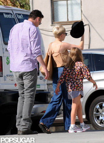 Michelle Williams, Jason Segel, and Matilda Ledger walked to their car in LA.
Michelle Williams, Jason Segel, and Matilda Ledger walked to their car in LA.