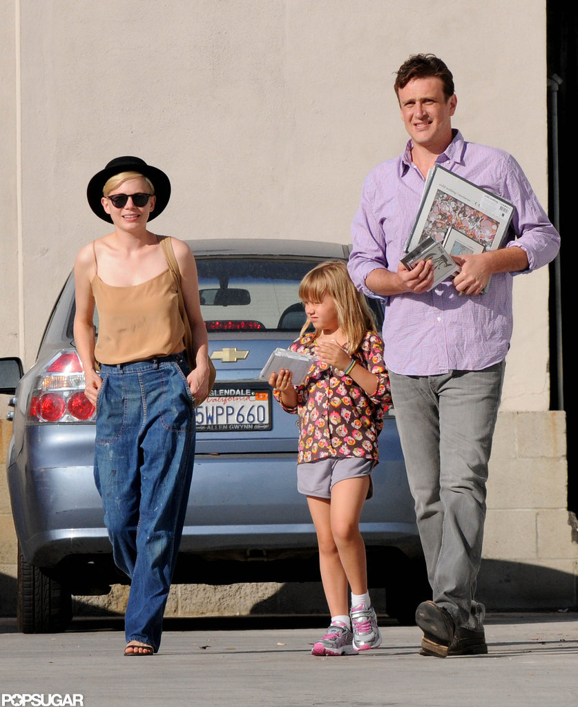 Michelle Williams, Jason Segel, and Matilda Ledger went shopping in LA. Michelle Williams, Jason Segel, and Matilda Ledger went shopping in LA.