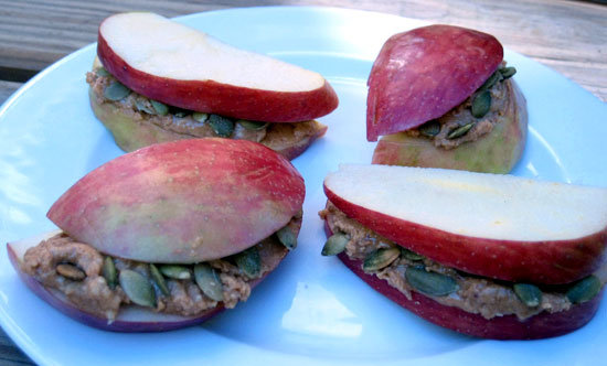 Peanut Butter and Pumpkin Seed Stacks 