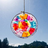 Easy Stained Glass Window Hanging Craft For Kids Easy Stained Glass Window Hanging Craft For Kids