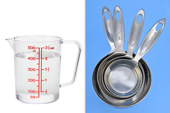 Use Liquid and Dry Measuring Cups