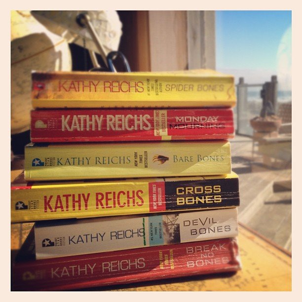 I brought along Kathy Reichs's Temperance Brennan series for a beach vacation.
I brought along Kathy Reichs's Temperance Brennan series for a beach vacation.