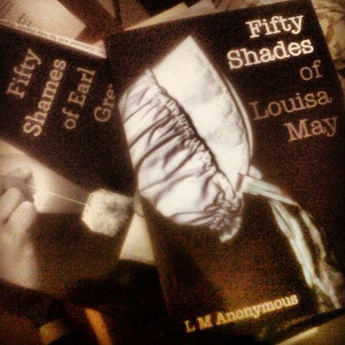Fashserendipity was diving into Fifty Shades of Grey parody books.
Fashserendipity was diving into Fifty Shades of Grey parody books.