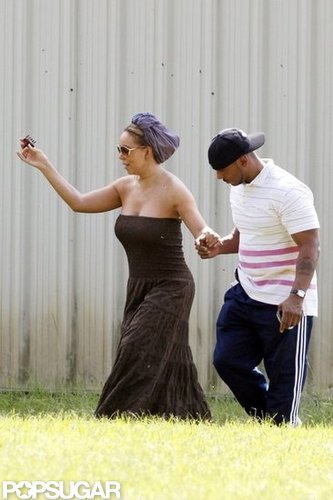 Mariah Carey got a hand while walking to set.
Mariah Carey got a hand while walking to set.