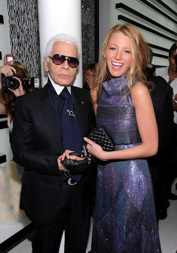 Blake Lively got together with Karl Lagerfeld at the Chanel boutique opening during New York Fashion Week in September 2009.
Blake Lively got together with Karl Lagerfeld at the Chanel boutique opening during New York Fashion Week in September 2009.