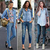 Denim-on-Denim Street Style Fall 2012
