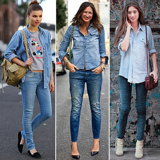 Denim-on-Denim Street Style Fall 2012