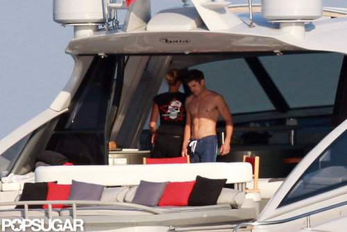 Zac Efron hung out shirtless in Saint-Tropez in July 2012.
Zac Efron hung out shirtless in Saint-Tropez in July 2012.