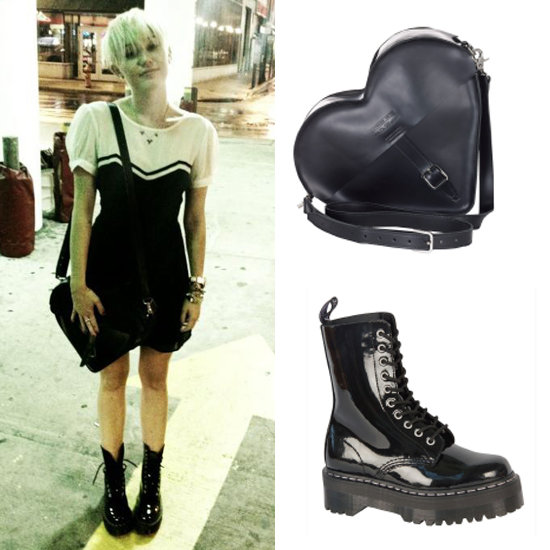 Miley Cyrus in Agyness Deyn's Dr Marten's Collection Miley Cyrus in Agyness Deyn's Dr Marten's Collection