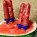 Watermelon Strawberry Mint Popsicles 