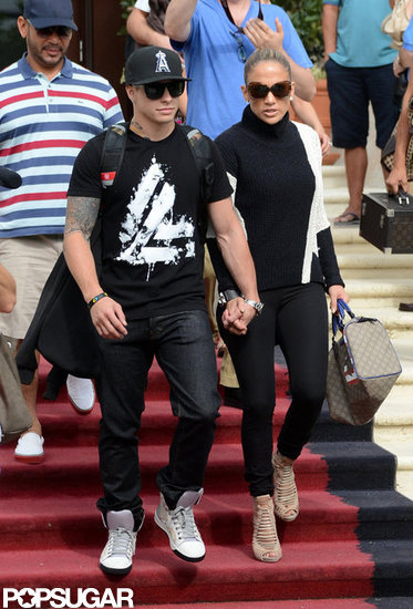 Jennifer Lopez and boyfriend Casper Smart left their Miami Beach hotel. Jennifer Lopez and boyfriend Casper Smart left their Miami Beach hotel.