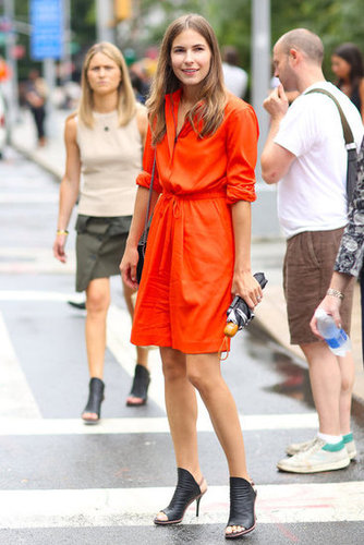 Brilliant color and open-toed booties made this an attention-grabbing combo.
Source: Greg Kessler
Brilliant color and open-toed booties made this an attention-grabbing combo.
Source: Greg Kessler
