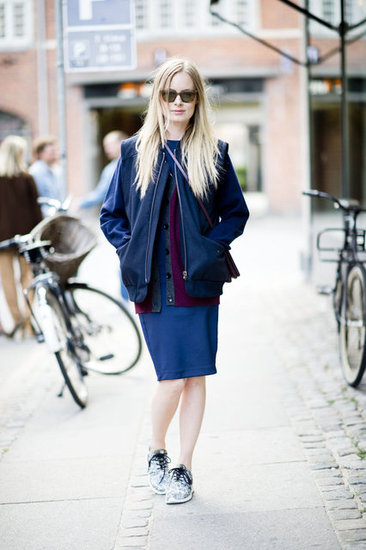 The sporty trend takes to the street with a zip-up layered over a fitted shift and cool-girl kicks to carry it all off.
Source: Adam Katz Sinding
The sporty trend takes to the street with a zip-up layered over a fitted shift and cool-girl kicks to carry it all off.
Source: Adam Katz Sinding