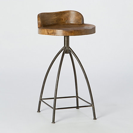 Mango Wood Swivel Bar Stool