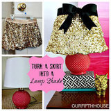 Turning a Skirt into a Lamp Shade