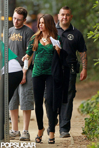Sofia Vergara was spotted on set between scenes.
Sofia Vergara was spotted on set between scenes.