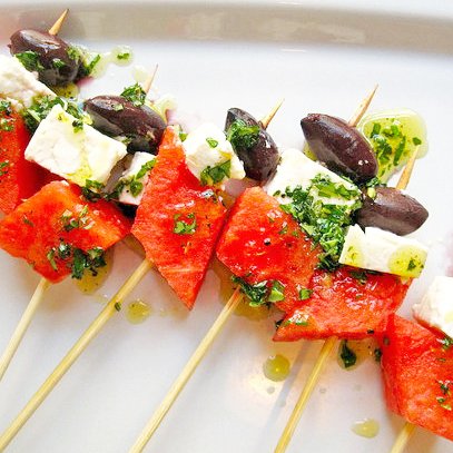 Watermelon and Feta Skewers Recipe Watermelon and Feta Skewers Recipe