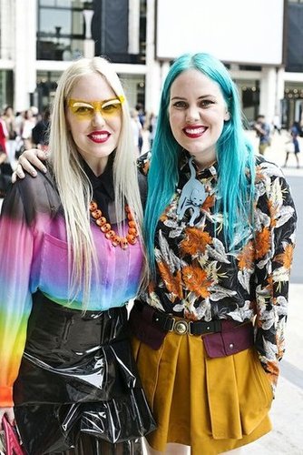 Platinum blond and bright turquoise both went flawlessly with a bold red lip color.
Photo by Caroline Voagen Nelson
Platinum blond and bright turquoise both went flawlessly with a bold red lip color.
Photo by Caroline Voagen Nelson