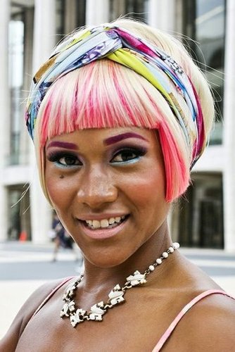 Pink-and-white hair, along with sea-foam and purple eye shadows, somehow meshed perfectly here.
Photo by Caroline Voagen Nelson
Pink-and-white hair, along with sea-foam and purple eye shadows, somehow meshed perfectly here.
Photo by Caroline Voagen Nelson