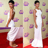 Pictures of Rihanna in White Backless Dress on the Red Carpet at the 2012 MTV Video Music Awards