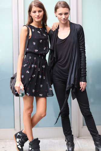 This duo packed a punch in moody hues — we're especially drawn to the Isabel Marant sneakers and dress combo.
Source: Greg Kessler
This duo packed a punch in moody hues — we're especially drawn to the Isabel Marant sneakers and dress combo.
Source: Greg Kessler