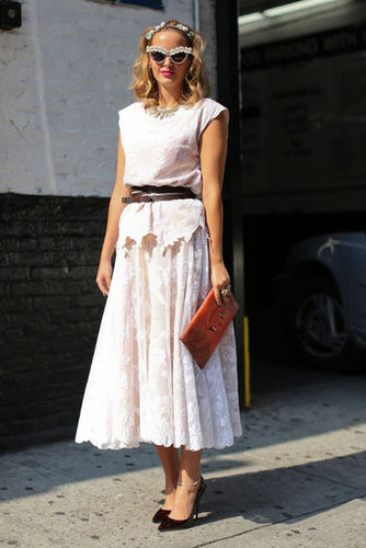 Lace from head-to-toe, quite literally, made this a seriously feminine look.
Lace from head-to-toe, quite literally, made this a seriously feminine look.