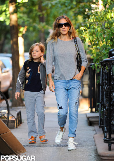 Sarah Jessica Parker took James Wilkie Broderick to school in NYC.
Sarah Jessica Parker took James Wilkie Broderick to school in NYC.