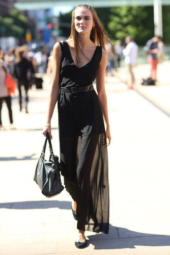 All black, but in the breeziest fabrics, felt light and easy — and grounded with ballet flats.
Source: Greg Kessler
All black, but in the breeziest fabrics, felt light and easy — and grounded with ballet flats.
Source: Greg Kessler