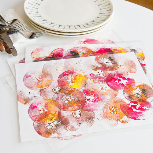 Rosh Hashanah Apple Print Place Mat Craft For Kids