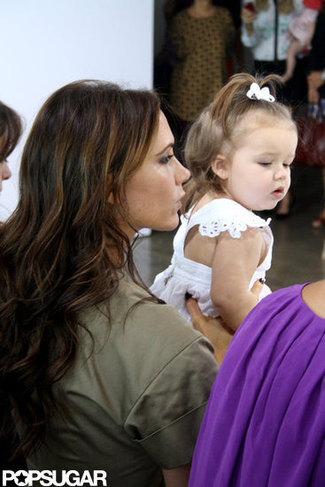 Harper Beckham watched Victoria's Fashion Week show from the front row. Harper Beckham watched Victoria's Fashion Week show from the front row.