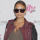 NYFW: Nicole Richie Rocks a Cool Two-Tone Leather Jacket NYFW: Nicole Richie Rocks a Cool Two-Tone Leather Jacket