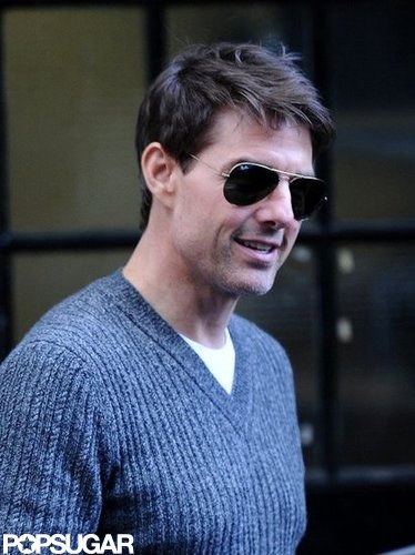 Tom Cruise stepped out in a pair of aviator sunglasses.
Tom Cruise stepped out in a pair of aviator sunglasses.
