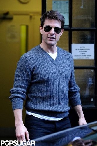 Tom Cruise cracked a smile leaving a meeting yesterday.
Tom Cruise cracked a smile leaving a meeting yesterday.