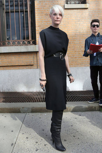 All black, but with an edgy appeal and a pair of killer Fall boots.
All black, but with an edgy appeal and a pair of killer Fall boots.