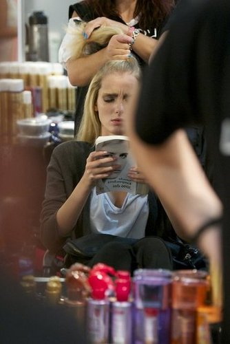 This model looked enthralled reading 3,096 Days by Natascha Kampusch during the Cibeles Madrid Fashion Week for Spring/Summer 2013.
This model looked enthralled reading 3,096 Days by Natascha Kampusch during the Cibeles Madrid Fashion Week for Spring/Summer 2013.