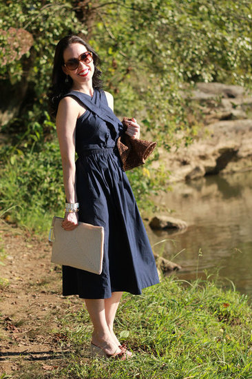 Asos Midi Dress and Vintage Clutch