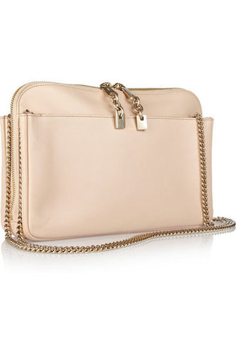 Chloé | Lucy leather clutch | NET-A-PORTER.COM