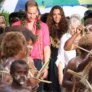 Prince William Kate Middleton With Topless Soloman Islanders
