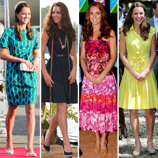 Kate Middleton Takes on Island Style in Bold Hues and Tropical Prints Kate Middleton Takes on Island Style in Bold Hues and Tropical Prints