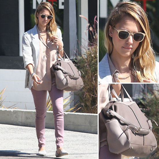 Jessica Alba's Two-Tone Tod's Jessica Alba's Two-Tone Tod's