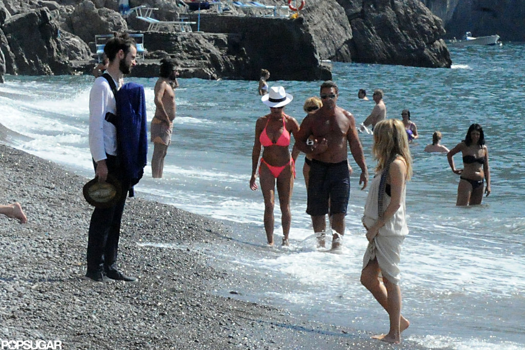 Sienna Miller and Tom Sturridge hit the beach in Positano with baby Marlowe.
Sienna Miller and Tom Sturridge hit the beach in Positano with baby Marlowe.